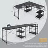 L-Shaped Corner Computer Desk PC Laptop Table Workstation w/ Storage Shelves