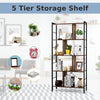 5-Tier Bookshelf Industrial Style Bookcase Free Standing Storage Display Shelves