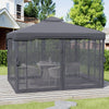 Garden Gazebo Wedding Marquee Barbecue Party Curtain Furniture W/ Ground Stake