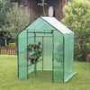 Outdoor Greenhouse Garden PE Plastic Grow Green House w/ 4 Shelves Planting Shed