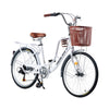 24/26inch Wheels Adult City Bike Vintage Women Bicycle 7 Speed lady Cycle Basket