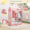 Pink Kids Wardrobe Clothes Hanging Drawer Toy Storage Cabinet Open Wardrobe New