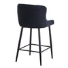 2 pcs Faux Leather / Velvet Bar Stools Diamond Design Soft Upholstered Seat Back