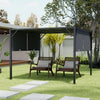 Adjustable Pergola Gazebo Garden Sun Shade Canopy Cover Shelter Steel Frame 3*3m