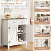 Kitchen Pantry Storage Cabinet Farmhouse Sideboard Buffet Cabinet-White