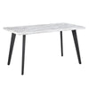 Morden White Dining Table Dining Room Kitchen Garden Table Metal Straight Legs