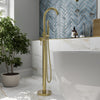 Merano Avellino Freestanding Bath Shower Mixer Tap - Brushed Brass
