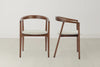 Swyft Dining Chair 01 Walnut - Oatmeal Fabric - Set of 2 RRP £399