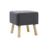 Square Footstool Footrest Pouffe Linen/Velvet/PU Leather Padded Children Seat