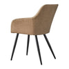 2 Pcs Dining Chairs Velvet/PU Cushion Backrest Seats Reception Armchairs Kitchen