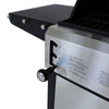 Charles Bentley Dual Burner Gas Grill & Charcoal Grill BBQ - Stainless Steel