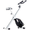 Folding Exercise Bike 8-Level Magnetic Heart Rate Sensor Home Gym Black White