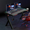 Large Gaming Desk Home Computer Table with RGB LED Lights Cup Holder 120cm Wide