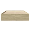 Sonoma Oak Bed Frame 120 x 200 in Multilayer T4T0