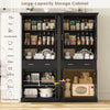 Kitchen Cabinet Pantry Tall Storage Cupboard 4 Doors 2 Drawers Modern White Unit