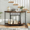Freestanding Accent Table Behind Couch-Brown