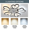 50W LED Ceiling Fan Light Dimmable Living Room Chandelier Lamp W/ Remote Control