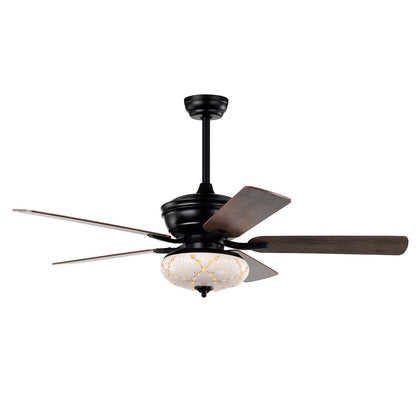 132cm Ceiling Fan Indoor Bedroom Kitchen Retro Ceiling Fan with Remote Control