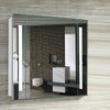 Wall Mounted Shaver Socket LED Bathroom Mirror Cabinet Illuminated Lights Hotel