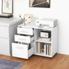 3-Drawer File Cabinet Mobile Lateral Filing Cabinet Printer Stand w/5 Wheels