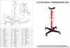 Transmission Jack 0.5T Heavy Duty Hydraulic Gearbox Auto Part Lifter Hoist Stand