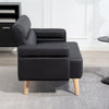 Small 2 Seater Sofa, Faux Leather Loveseat Couch for Living Room, Bedroom