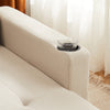 Pull Out Sofa Bed L Shape Corner Sofa with Reversible Chaise with Storage Beige
