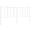 Bed Frame with Headboard White 200x200 cm Solid Wood