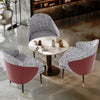 Set of 2 Dining Chairs Linen Padded Seat Chairs Home Office Commercial Furniture