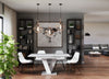 Grey White Dining Kitchen Table Extending 120 160cm V Leg Concrete 6 8 Masy