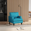 Velvet Tub Chair Armchair Club Chair for Dining Living Room Cafe Hotel Wood Legs