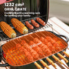 Folding Charcoal Barbecue Grill, BBQ for Camping, Red