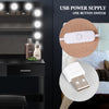 Vanity Dressing Table Stool Set Makeup Mirror/Drawers/Dimmabl 3 Colors LED Light