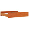 Bed Drawers 2 pcs Wax Brown Solid Wood Pine W4S6