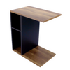 Sofa Side Table C Shaped Coffee End Table with Shelves Living Room Bedroom