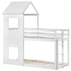 3FT Treehouse Bunk Bed Pine Wood Bed Frame Mid-Sleeper Kids Bed 90x190 cm White