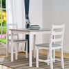 4 Colours Solid Wood Dining Table and 2 Chairs Set Kitchen Room Home Furniture