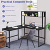L-Shaped Corner Computer Desk Large PC Table Workstation with Storage Bookcase