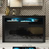 155cm Modern TV Unit Sideboard Cabinet | Black High Gloss Doors | Free LED
