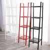 Industrial 4-Tier Storage Shelves Ladder Bookshelf Metal Frame Bookcase Display