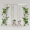 Outdoor Garden Pergola Gazebo Awning Canopy Sun Shade Shelter Metal Arch w/ Roof