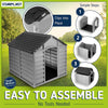 DOG KENNEL SMALL TO MEDIUM GREY DURABLE PLASTIC WINTER HOUSE