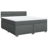 Box Spring Bed with Dark Grey 180x200 Fabric T1H8