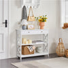 Console Table for Hallway Slim Sofa Table with Drawer & Storage Shelves White