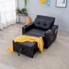 Sofa Bed Single Chair Armchair Sleeper USB Port Cup Holder Chair Chaise Pull Out