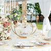 60cm Gold Dual Hoop Flower Arch Wedding Backdrop Table Centerpiece Flower Stand