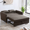 Dahlia Brown 2-Seater Pull Out Sofa Bed - Convertible Sleeper Sofa