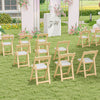 Set of 2 Dining Chairs Foldable Kitchen Chair Portable Wood Kitchen Chair
