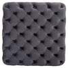 Square Grey Extra Chesterfield Ottoman Coffee Table Pouffe Seat Footstool Velvet
