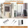6 Bars Heated Towel Rack Freestanding & Wall Mounted Towel Warmer-Silver